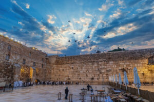 Beautiful Sunrise at the Western Wall